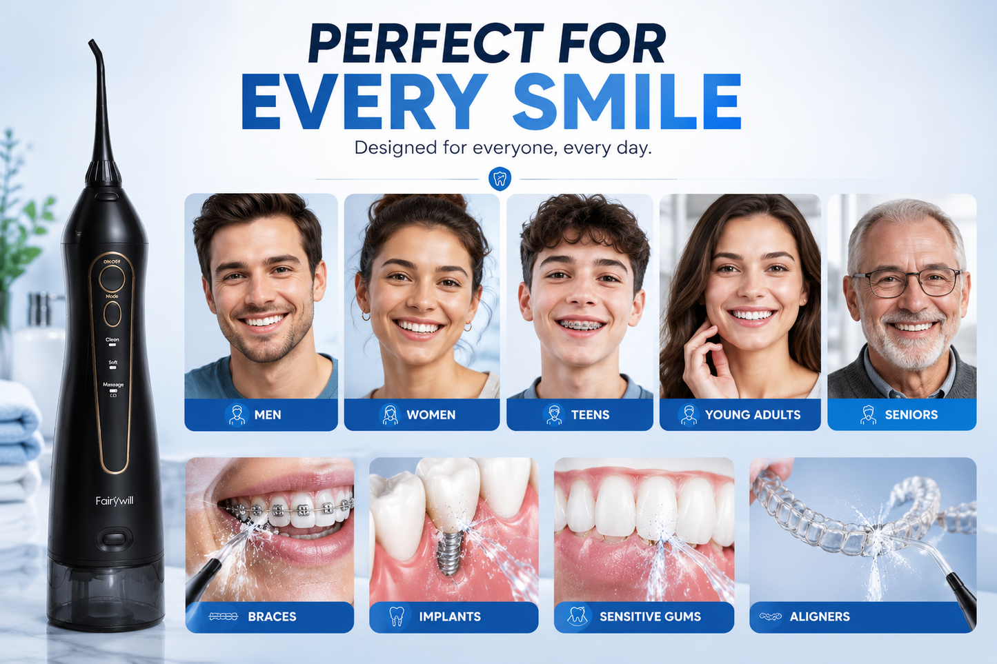 VELAU™ Oral Irrigator Pro
